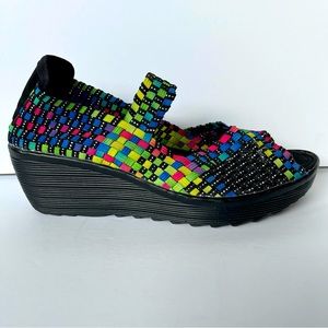 Serene Island “Sabeen” Strappy Peep-toe Wedge.